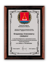 Плакетка наградная - PL357